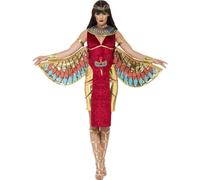Deluxe Ladies Egyptian Goddess Cleopatra Halloween Wing Full Fancy Dress Costume