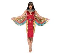Deluxe Ladies Egyptian Goddess Cleopatra Halloween Wing Full Fancy Dress Costume