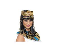 Smiffy's Egyptian Head Piece - Gold And Black - egyptian fancy dress headpiece cleopatra accessory ladies headdress gold smiffys