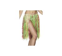 Smiffy's Elasticated Hawaiian Hula Skirt, 56cm - Multi-colour - skirt hula hawaiian fancy dress party ladies grass beach girl costume