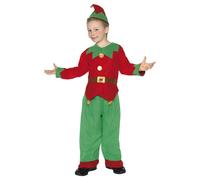 Smiffys Elf Christmas Costume in Red | Size: 10-12 Years Smiffys Red 10-12 Years
