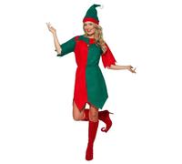 Smiffys Elf Christmas Costume in Red | Size: Medium Smiffys Red M