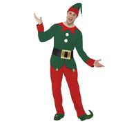 Smiffys Elf Christmas Costume Set in Red | Size: XL Smiffys Red XL