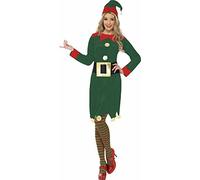 Smiffys Elf Costume, Green, L - UK Size 16-18