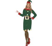 Smiffys Elf Costume, Green, M - UK Size 12-14