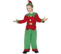 Smiffys Elf Costume, Red & Green (Size L)