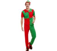 Smiffys Elf Costume Set in Dark Green | Size: Medium Smiffys Dark Green M