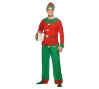 Smiffys Elf Costume Set in Red | Size: XL Smiffys Red XL