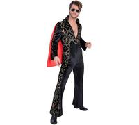 Smiffys Elvis Black Rhinestone Costume