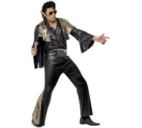 Smiffys - Elvis Costume (Black/Gold) - Men