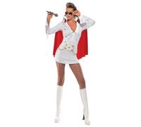Smiffy's Women's Elvis Viva Las Vegas Costume, Dress & Cape, Size: 8-10, - - dress elvis costume las vegas fancy viva ladies womens adult smiffys