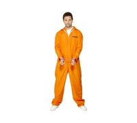 Smiffys Escaped prisoner costume Men convict prisoner jumpsuit Orange Male costume Size