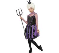 Smiffys Evil Sea Witch Costume, Black Dress, Girls Fancy Dress, Witch Dress Up Costumes