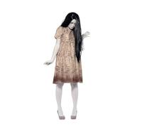 Smiffys Evil Spirit Costume, Grey with Decayed Dress & Wig, Halloween Adult Fancy Dress, Halloween Dress Up Costumes