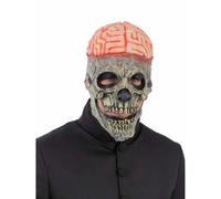 Smiffys Exposed Brain Skull Latex Mask Multicoloured (One Size)