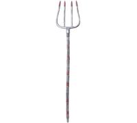 Smiffys Extendable Bloody Pitchfork 5 Piece, 153x25cm, Halloween Fancy Dress Accessory, Devil Dress Up Accessories