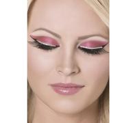 Smiffys Eyelashes, Black with Silver Glitter, Contains Glue, Fever Eyelashes Fancy Dress, Fever Dress Up Cosmetics & Disguises.