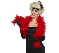 Smiffys Feather Costume Boa in Red Smiffys Red