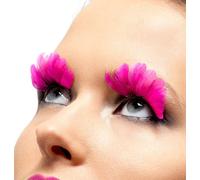 Smiffys Feather Eyelashes (Pink)