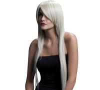 Fever Amber Wig 28" Long Straight Feathered Fringe Womens Fancy Dress BLONDE