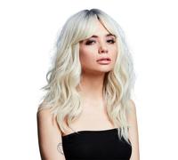 Smiffys Fever Ashley Two Tone Wig in Ivory Smiffys Ivory