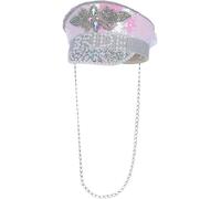 Fever Deluxe Sequin & Pearl Bride Captains Hat