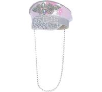 Fever Deluxe Sequin & Pearl Bride Captains Hat
