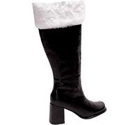 Smiffys Fever Gogo Boot Matte with Fur Top (Black, Small)
