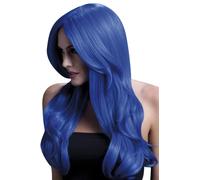 Smiffys Fever Khloe Wig, Neon Blue