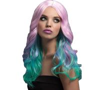 Smiffys Fever Khloe Wig, Rainbow