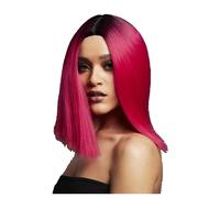 Smiffys Fever Kylie Wig, Two Toned Blend, Magenta Pink