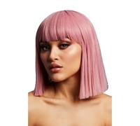 Smiffys Fever Lola Wig, Ash Pink Blunt Cut Bob with Fringe, 30cm/ 12in