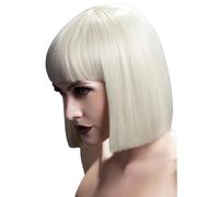 Smiffy's Ladies Wig Fever Lola Bob Heat-resistant Washable Styleable Fancy Dress Blonde