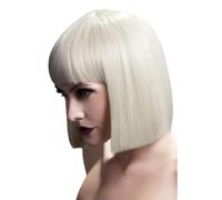 Smiffys Fever Lola Wig, Blonde Blunt Cut Bob with Fringe, 30cm / 12in