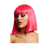 Stand out with the vibrant Fever Lola Wig in Neon Pink by Smiffys