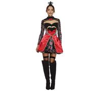 Women's Queen Of Hearts Costume - queen hearts costume dress fancy ladies fairytale fever outfit adult book womens sexy week