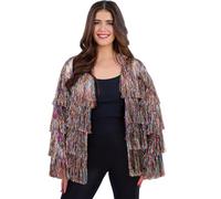 Smiffys Fever Rainbow Dreams Tinsel Jacket, Unisex, Small to Medium