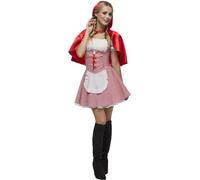 Women's Red Riding Hood Costume - riding hood costume dress fever red fancy ladies outfit womens fairytale book week adult smiffys sexy