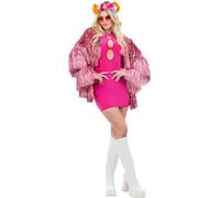 Smiffys Fever Tinsel Festival Jacket, Pink, Fever Fancy Dress, Fever Dress Up Accessories