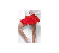 Smiffy's Fever Tulle Short Petticoat - Red - petticoat red tulle fancy dress ladies costume womens skirt tutu accessory smiffys underskirt