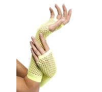 Smiffys Fishnet Gloves (Neon Yellow)