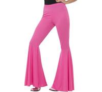 Smiffys Flared Trousers, Ladies, Pink , 1960's Groovy Fancy Dress, 1960s Dress Up Costumes