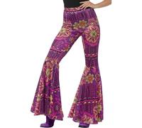 Smiffys Flared Trousers, Ladies, Pink Psychedelic, 1960's Groovy Fancy Dress, 1960s Dress Up Costumes