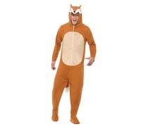 Fox Costume Mens Womens Fancy Dress Jumpsuit World Book Day Week Medium