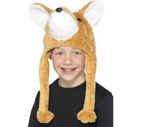 Smiffys Fox Hat, Orange , Children's Animal Fancy Dress, Child Dress Up Hats
