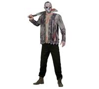 Smiffys Friday the 13th Jason Voorhees Costume for Adults, Jacket with Inserted Top and Hockey Mask, Officially Licensed, Perfect for Groups, Students, Stag and Hen Nights, and Halloween Parties