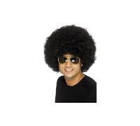 Smiffy's Funky Afro Wig - Black, One Size - afro wig fancy dress funky black 70s costume unisex disco smiffys clown