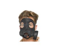 Smiffy's Gas Mask - Adult, One Size - gas mask fancy dress accessory smiffys 1940s world war adult costume ww2 black