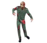 Smiffys Gas Mask Zombie Costume, Mens Halloween Fancy Dress, Medium/Large