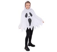 Smiffy's Poncho Ghost - White - Kids